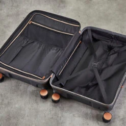 Rock Mayfair 4 Wheel Cabin Suitcase - 54cm 19 Rock Mayfair 4 Wheel Cabin Suitcase - 54cm -Travelpro Store Interior Mayfair Charcoal TR 0238 05909.1686734106