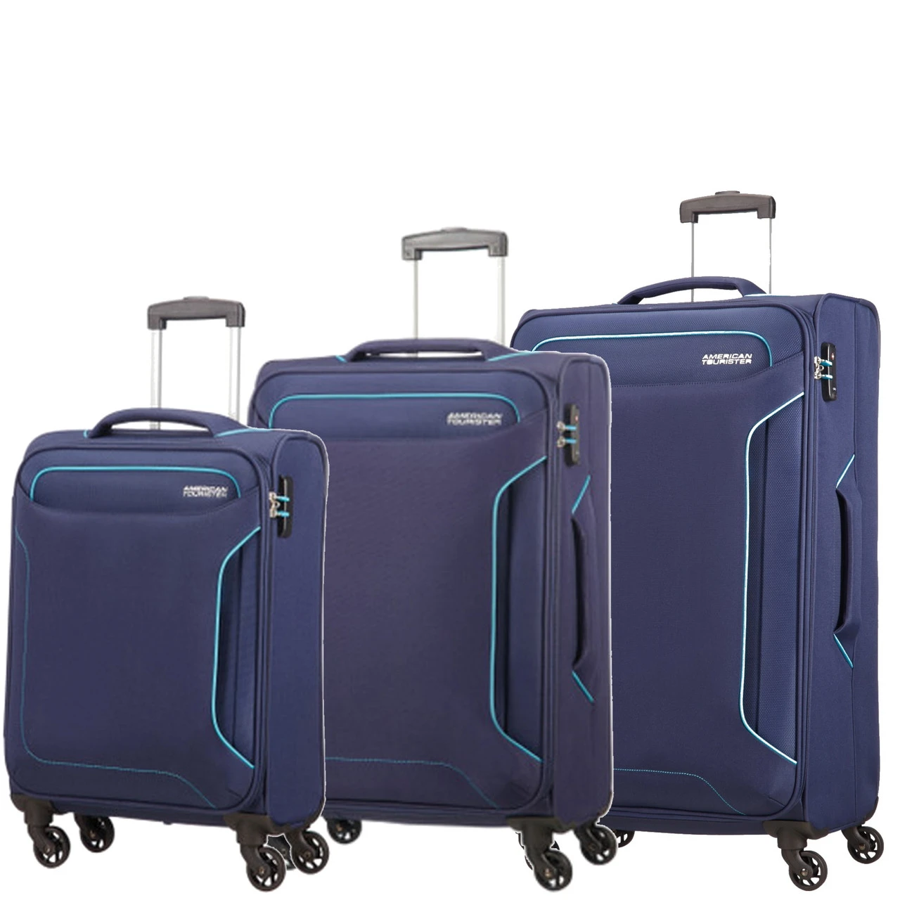 American Tourister Holiday Heat 3 Piece Luggage Set - 55cm, 67cm & 79cm 3 American Tourister Holiday Heat 3 Piece Luggage Set - 55cm, 67cm & 79cm