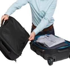 Thule Subterra 3 In 1 Wheeled Duffle - 55cm -Travelpro Store small thule subterra luggage 55cm22in black fs 01b 3204027 66593.1669288780